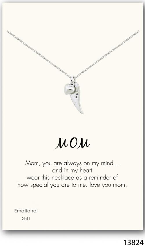 Mom\'s wing silver pendant